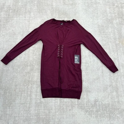 EXPRESS одиннадцать бордовый корсет толстовка платье размер S - Изображение 1 из 3