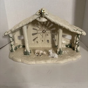 Hawthorne Village Creche + 2 Lambs Irish Nativity Scene 2003 - Picture 1 of 11
