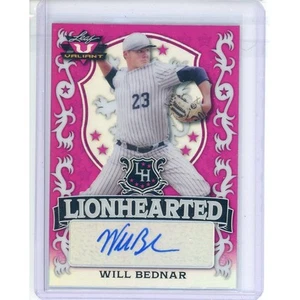 Will Bednar 2021 Leaf Valiant Baseball #LH-WB1 Lionhearted Auto Pink /25 - Picture 1 of 2
