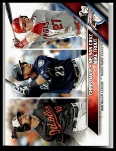 2016 Topps #26 2015 American League Home Run Leaders (Davis /Trout /Cruz) Angels - Picture 1 of 2