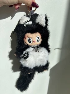 Goth Halloween Black Cat Labuba – Black & White Cat Plush Costume with Long Tail - Picture 1 of 8