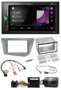 Pioneer 2DIN Lenkrad DAB USB Bluetooth Autoradio für Seat Leon 2005-2012 silber - Bild 1 von 11