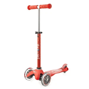 MONOPATTINO Mini Micro DELUXE ROSSO originale 3 RUOTE TRASPARENTI età 2+ - Imagen 1 de 5