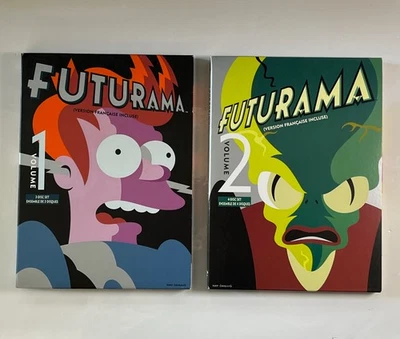 Futurama - Volume 1 & 2 (DVD, 7-Disc Set, 1999) French version included, Mint! - Image 1 of 4