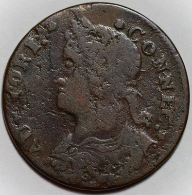 1788 Connecticut Colonial Copper, Draped Bust Left, Miller 16.5-H - Image 1 of 4