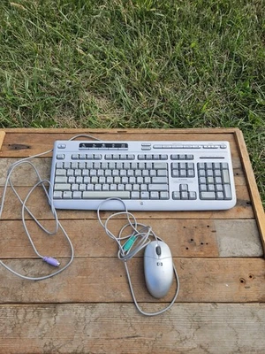 HP Standard PS/2 Desktop Computer Keyboard & Mouse P/N 5187-7583 & 5188-2466 - Image 1 of 4