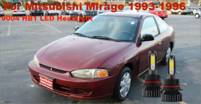 9004 HB1 LED Headlight Bulbs High/Low Beam For Mitsubishi Mirage 1993-1996 6000K - Image 1 of 4