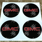GMC Black Wheel Center Cap Logo Sticker Decal Emblem 3.5'' 88mm  Set of 4