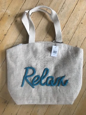 ENVY GRANDE Relax BOLSO DE PLAYA BOLSO DE MANO LLEVAR ARPILLERA BROCHE DE PRESIÓN 19 X 16 Artesanal NUEVO CON ETIQUETAS PRECIO DE VENTA SUGERIDO POR EL FABRICANTE - $89 Foto 1 de 3