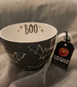 Taza de té café Harvest Greens Studio murciélagos grises Halloween nueva diseñada en Inglaterra - Imagen 1 de 5