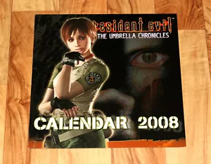 2008 Resident Evil The Umbrella Chronicles Capcom German Rare Calendar Rebecca - Picture 1 of 11