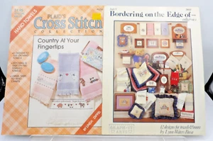 Cross Stitch Booklets Set of 2 Bordering ... ©1986 &Plaid's Cross Stitch ©1987 - Picture 1 of 4