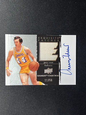 2009-10 Upper Deck Exquisite Coll. Jerry West Patches Auto /50 1 Clr Lakers READ - Image 1 of 3