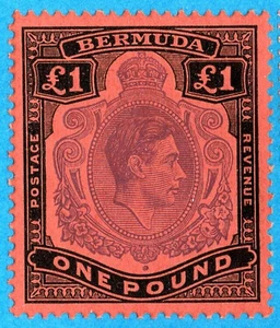 [mag742] BERMUDA 1938 £1 PURPLE & BLACK SG#121 MNH cv:£275 - Picture 1 of 2