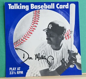 1988 New York Yankees Don Mattingly Talking Baseball Card Unplayed - Picture 1 of 2