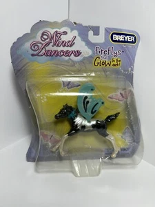 Breyer Retired 100123 Wind Dancer Glow In The Dark Black Pinto- Blue Wings - Picture 1 of 6