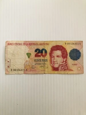 Argentina 20 Pesos 1992 Replacement Rare - Image 1 of 3