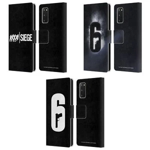 TOM CLANCY'S RAINBOW SIX SIEGE LOGOS LEATHER BOOK CASE FOR SAMSUNG PHONES 1 - Picture 1 of 9