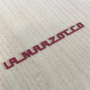 La Marzocco Linea Micra Metal Red Logo Badge Front Panel Self Adhesive (D.4.051) - Picture 1 of 7