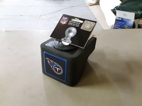 ShinShield NFL Rubber Trailer Hitch Cover, Tennessee Titand, 2-1/2" Ball (1174B) Cover
