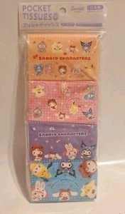 Sanrio Characters printed Pocket Tissue 4 Packs made in Japan - Picture 1 of 1