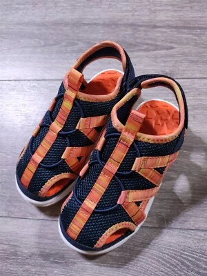 Lands End Water Sandal Little Boys 11 Blue Orange Closed Toe Water Shoes Kids - Image 1 of 4