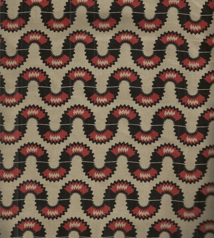 Dogma tan caterpillar stripe David Hearn In the Beginning fabric - Image 1 of 1