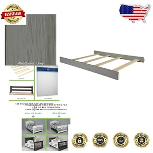 Full-Size Toddler Bed Conversion Kit for Ellen Degeneres Cribs - Weathered Grey - Picture 1 of 6