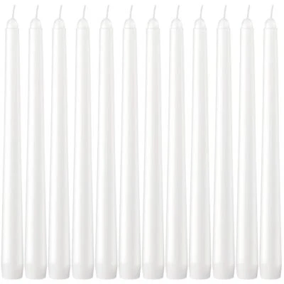 Dripless Taper Candles - Unscented White Candles Bulk - Candle Sticks Long Bu... - Image 1 of 4