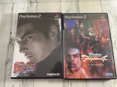PS2 NAMCO Tekken ＆ SEGA Virtua Fighter 4 Set of 2 - Japanese Version USED Games - Image 1 of 4