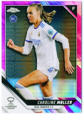 2021-22 Topps Chrome CAROLINE MOLLER Rookie Card RC Pink Prism Refractor /150 44 - Image 1 of 2