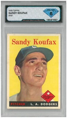 1958 Topps Sandy Koufax #187 💎 DSG 6 EX/NM Foto 1 de 2
