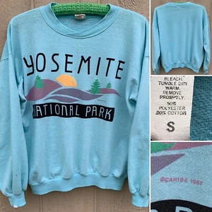 vintage Yosemite National Park sweatshirt top c Caribe 1987 size S 80s 1980s - Picture 1 of 12