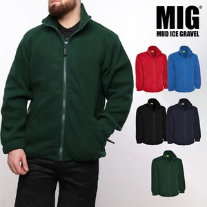 Mens MIG Classic Fleece Jacket Full Zip Size S to 5XL - WARM WORK & CASUAL COAT - Picture 1 of 16