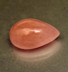 Piedra preciosa natural suelta de cabujón de morganita 31,80 quilates con forma de pera - Imagen 1 de 5