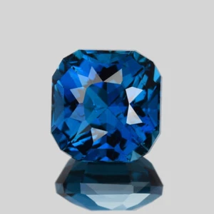 3.23Cts Generador Topacio Azul Londres Natural 8mm Moda Corte Radiante Colección - Imagen 1 de 2