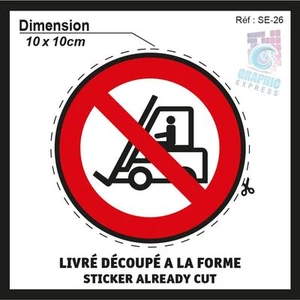 Forbidden Vehicle Handling - 10x10cm - Stickers Adhesive - SE-26 - Picture 1 of 1