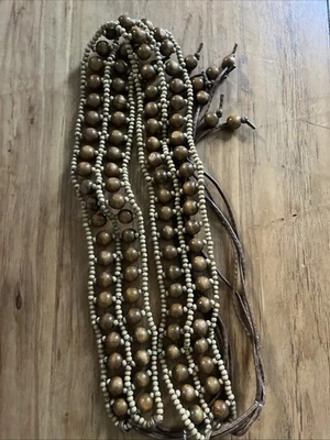 CINTURONES de cuerda vintage con cuentas marrón M BOHO WESTERN ETNIH Foto 1 de 4