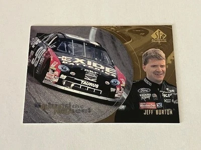 JEFF BURTON insert 1998 SP Authentic BEHIND THE WHEEL GOLD - Image 1 of 2