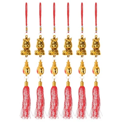  6 Pcs Pferde Kettenanhänger Hängende Dekorationen Für Das Neue Jahr - Bild 1 von 4