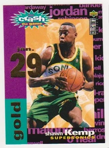 1995-96 Collector's Choice Crash The Game GOLD Shawn Kemp #C4 Jan 29 Card - Picture 1 of 2