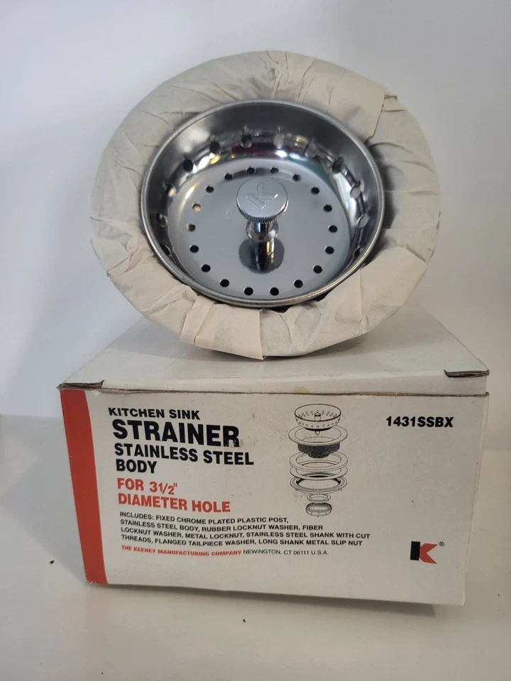 Keeney 1431SSBX Fregadero de Cocina Colador Cuerpo de Acero Inoxidable para Agujero de 3-1/2′′ ‒ Nuevo Foto 1 de 1