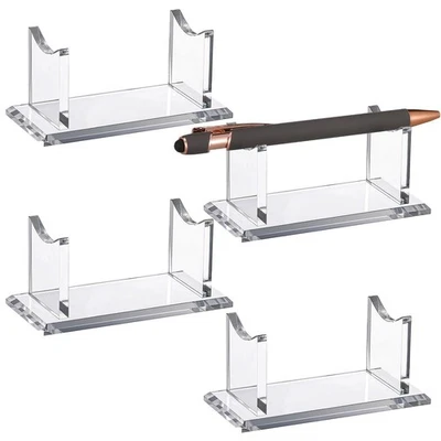Eersida 4 Pcs Acrylic Pen Holder Display Stand Clear Fountain Pencil Makeup B...