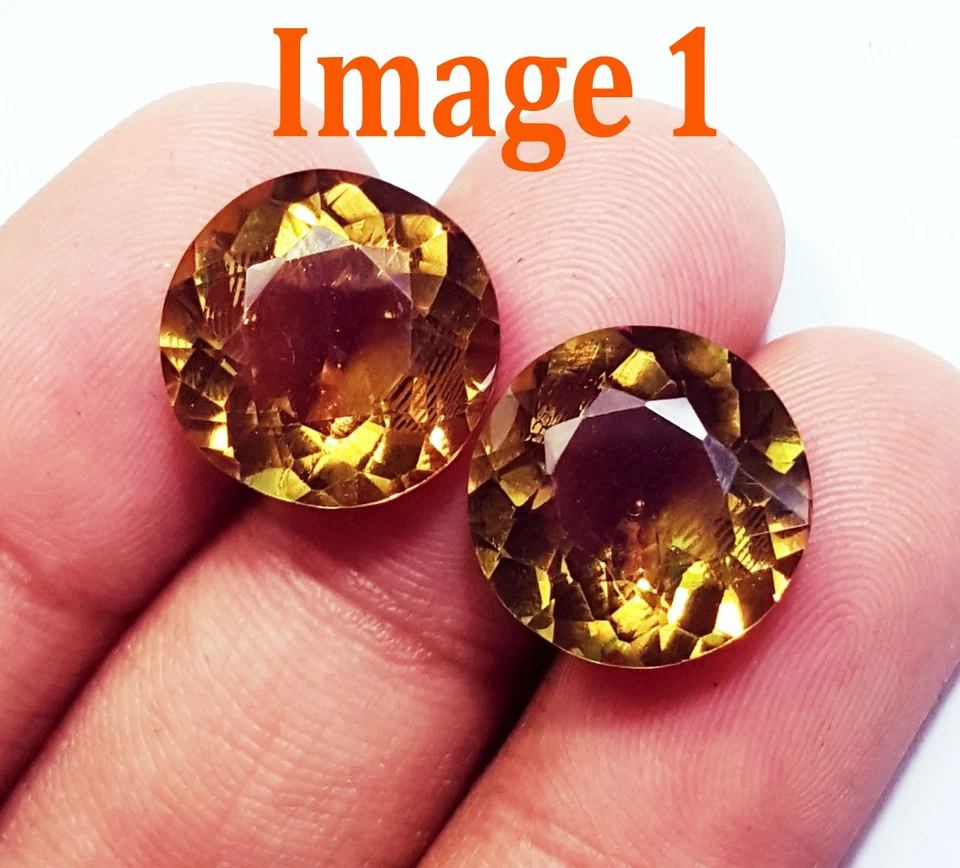Alexandrite Color Changing Pair 9 To 11 Ct Loose Gemstone Round Certified RL162 - Image 1 of 4