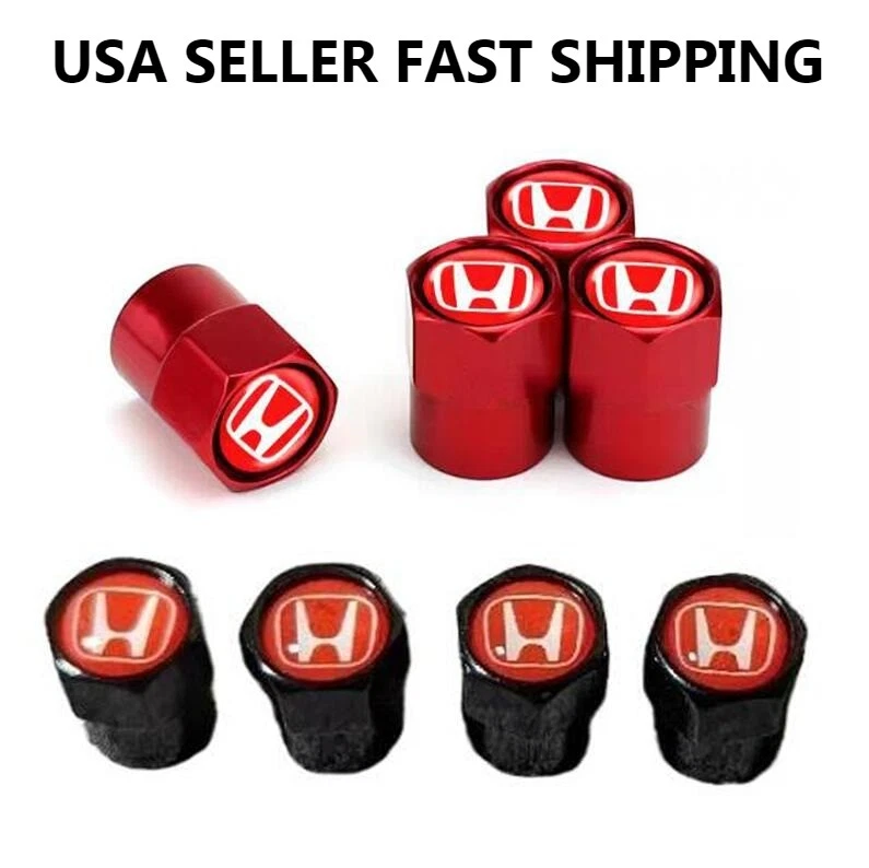 Hexagon Shape Red H Car Wheel Tire Air Valve Caps Stem Dust Cover Fit Most Honda Foto 1 de 4