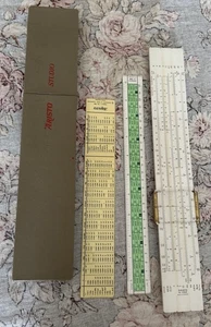 ARISTO Slide Rule 0968, Complete With Instructions, Supports, Case, Original Box - Picture 1 of 10