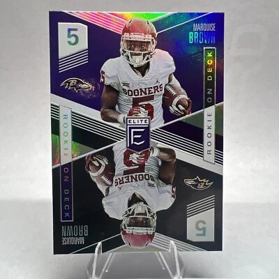 2019 Donruss Elite Rookie on Deck #RD-5 Marquise Brown Baltimore Ravens Football - Image 1 of 2