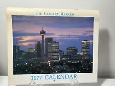 Vtg Calgary Herald 1977 Wall Calendar Newspaper Photos Calgary Alberta Canada