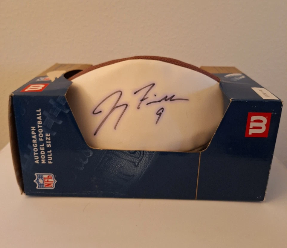 Futebol americano autografado Miami Dolphins QB Jay Fiedler na caixa original. Certificado de autenticidade incluído - Imagem 1 de 4