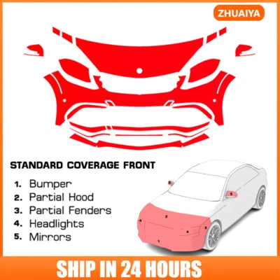 Kit de sujetador transparente de película de protección de pintura precortada PPF para Mercedes Benz GLE63 2015-2019 Foto 1 de 4